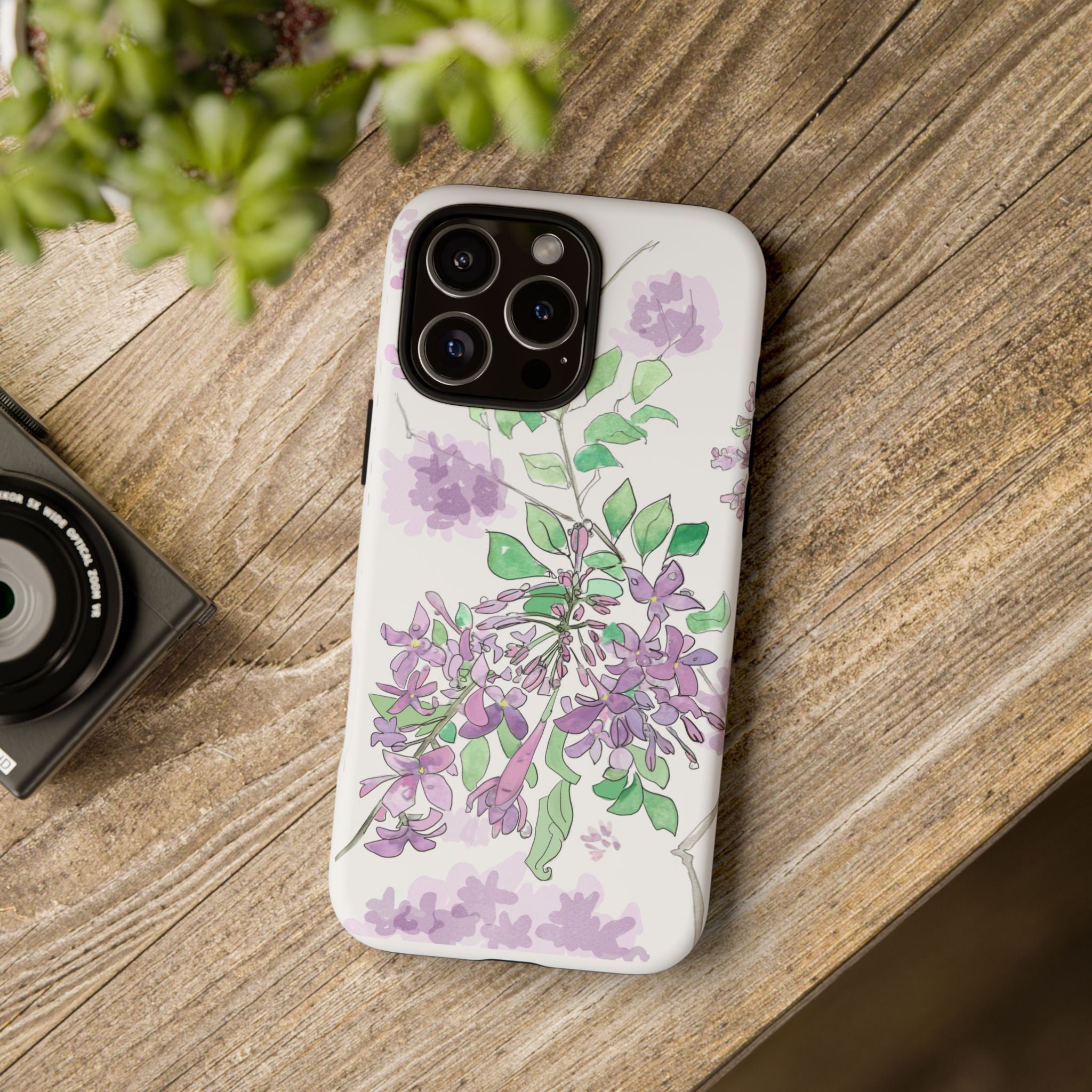 Lilac Watercolor Tough Case — Floral Spring Phone Case