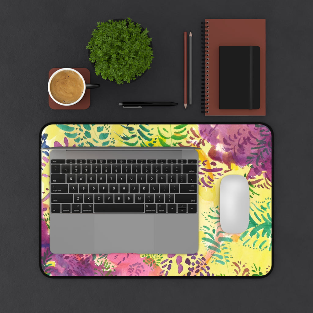 Watercolor Summer Sun Plant Desk Mat