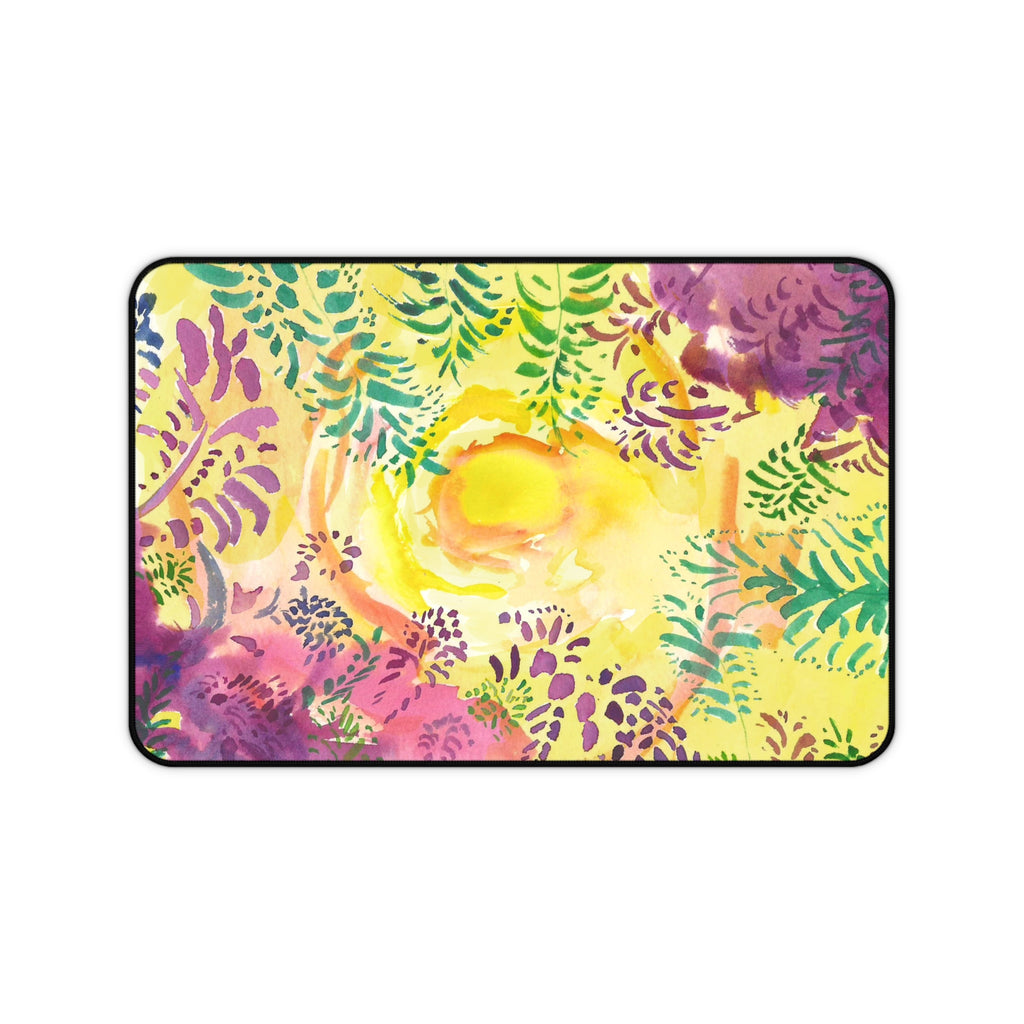 Watercolor Summer Sun Plant Desk Mat