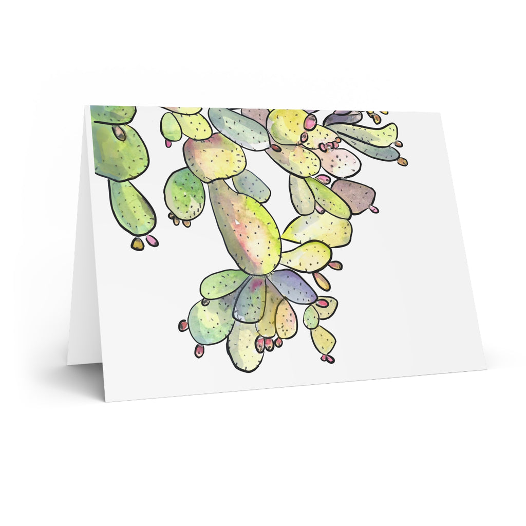 Prickly Pear Cactus Sticker – Desert Floral Greeting Card