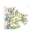 Prickly Pear Cactus Sticker — Bright Desert Floral Decal