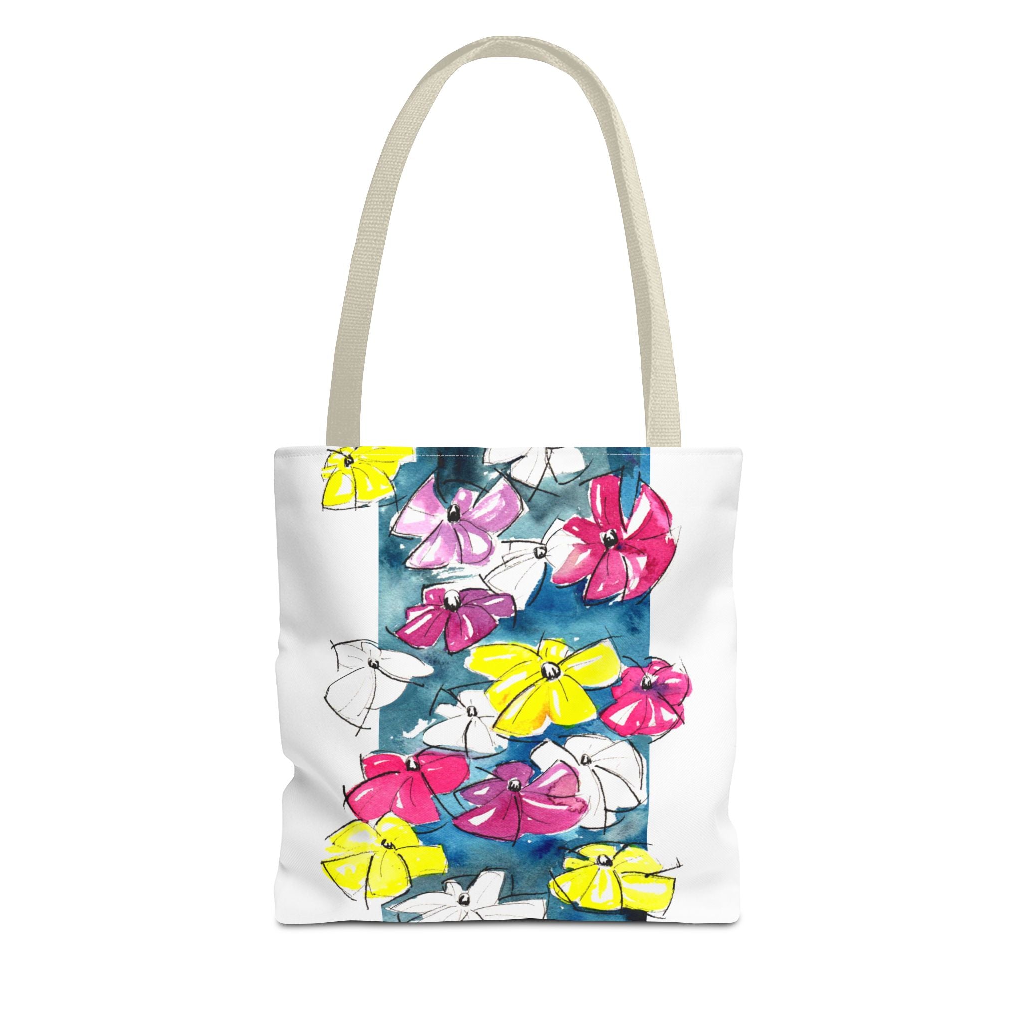 Flowers in Abstract Tote Bag