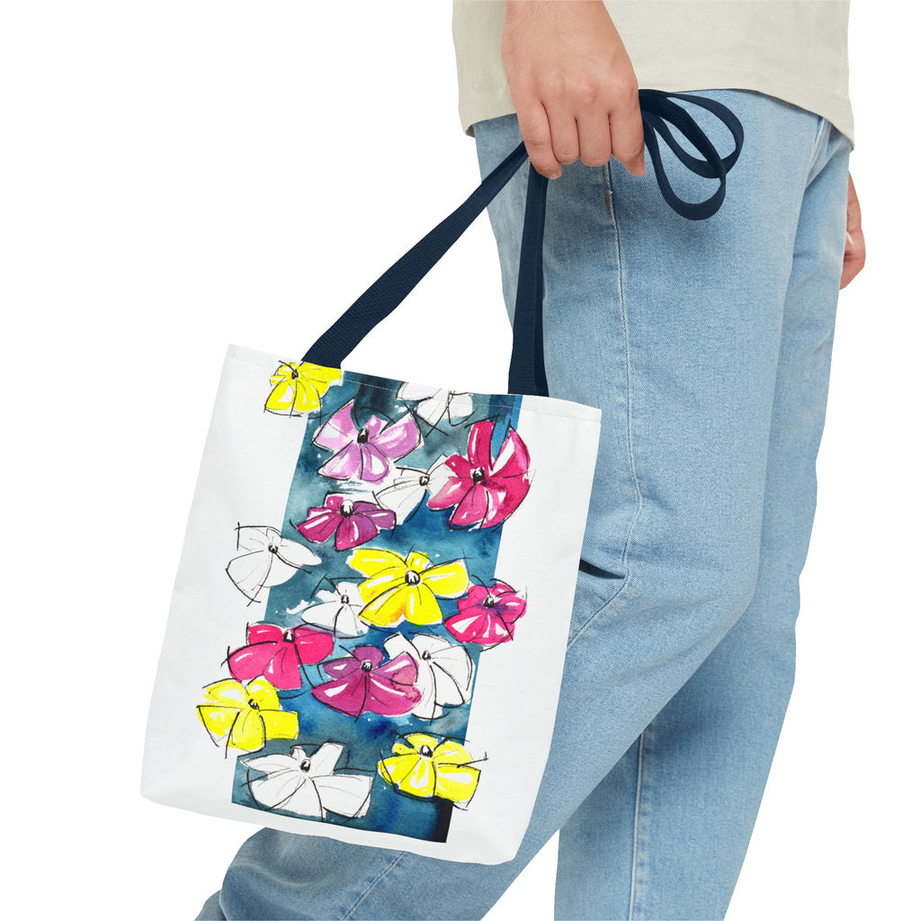 Flowers in Abstract Tote Bag