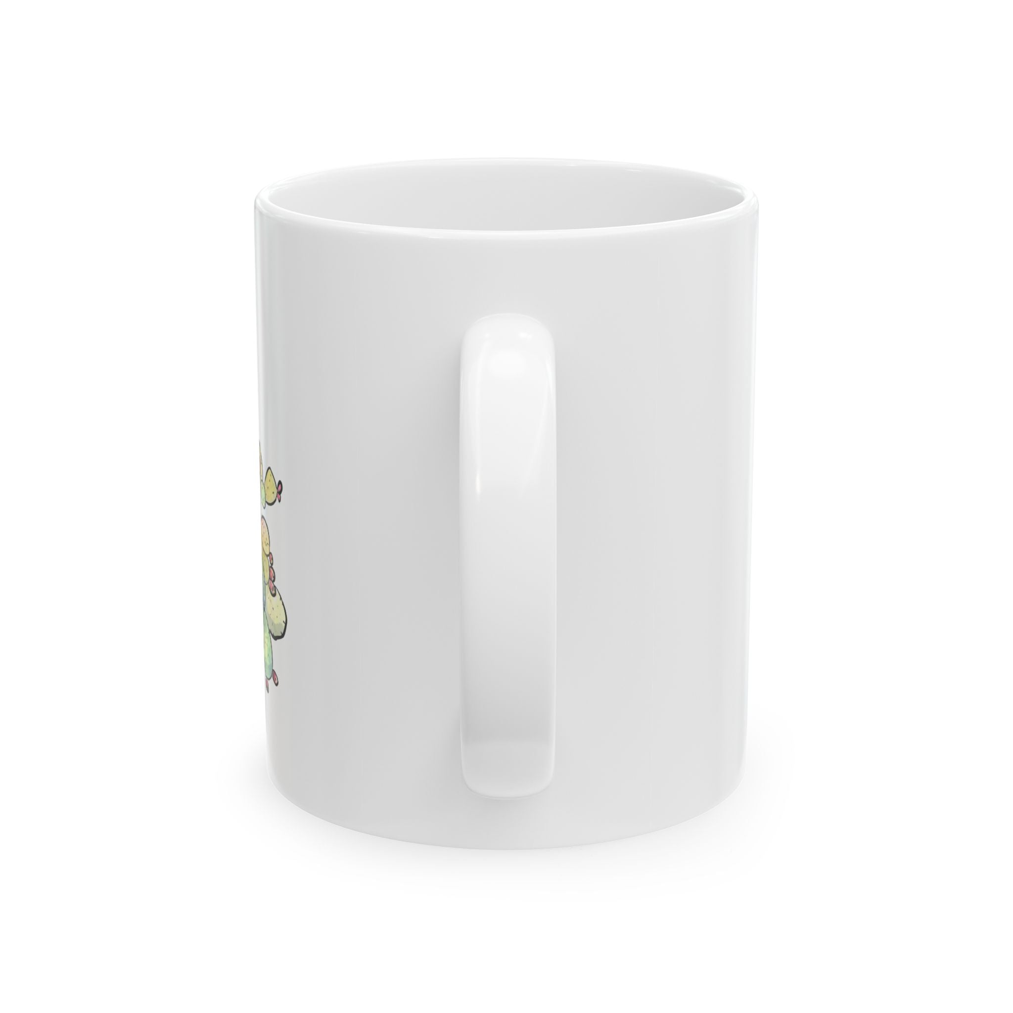 Prickly Pear Cactus Ceramic Mug — Bright Desert Floral Coffee Cup (11oz & 15oz)